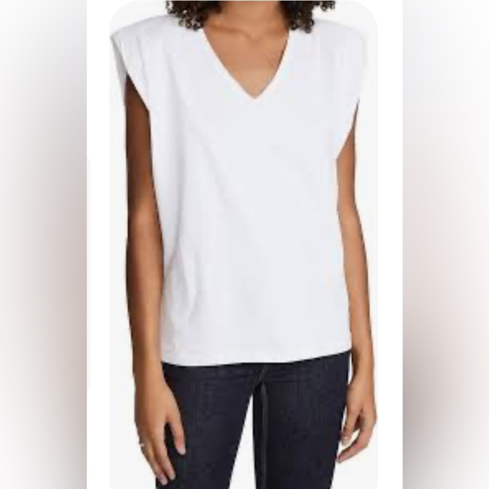 Blank NYC Crisp White Sleeveless Tee - Picture 2 of 5